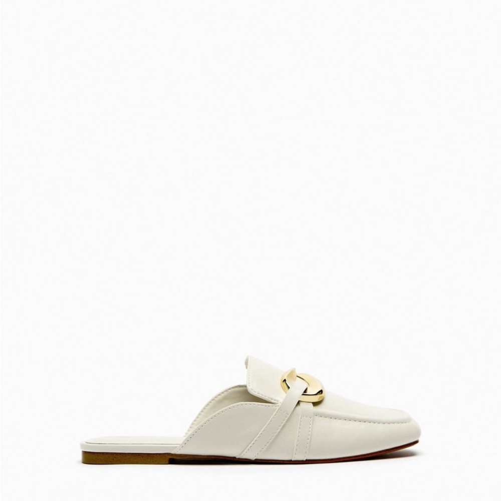 Zara cream mule loafer